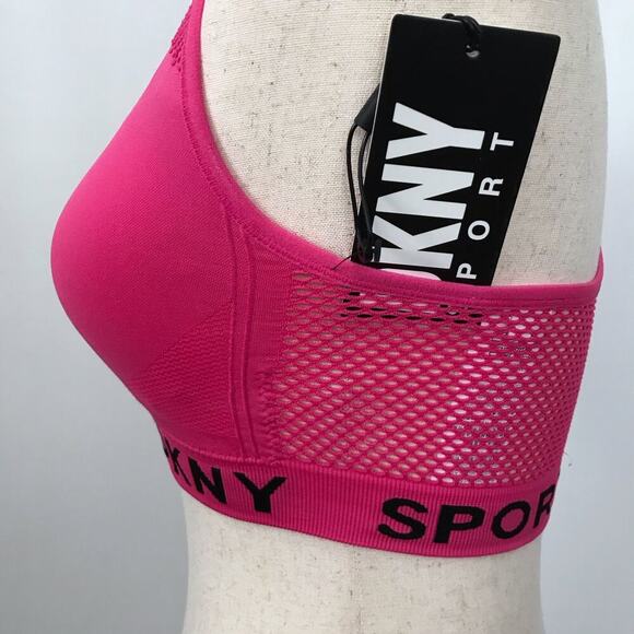 DKNY NWT Pink Racerback Sports Bra Women Various - Picture 3 of 7